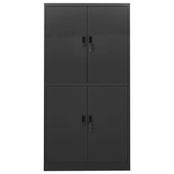 vidaXL Armario de oficina de acero gris antracita 90x40x180 cm