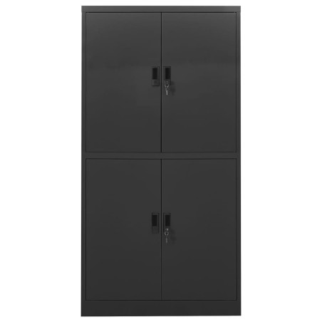 vidaXL Armario de oficina de acero gris antracita 90x40x180 cm