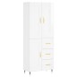 vidaXL Aparador alto madera contrachapada blanco brillo 69,5x34x180 cm vidaXL Aparador alto madera contrachapada blanco brillo 69,5x34x180 cm