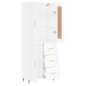 vidaXL Aparador alto madera contrachapada blanco brillo 69,5x34x180 cm vidaXL Aparador alto madera contrachapada blanco brillo 69,5x34x180 cm
