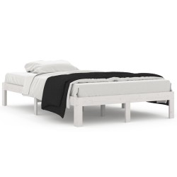 vidaXL Estructura de cama madera maciza de pino blanco 120x200 cm