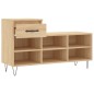 vidaXL Mueble zapatero madera contrachapada roble Sonoma 102x36x60 cm