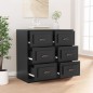 vidaXL Aparador de madera contrachapada negro 70x35,5x67,5 cm vidaXL Aparador de madera contrachapada negro 70x35,5x67,5 cm