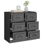 vidaXL Aparador de madera contrachapada negro 70x35,5x67,5 cm vidaXL Aparador de madera contrachapada negro 70x35,5x67,5 cm