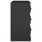 vidaXL Aparador de madera contrachapada negro 70x35,5x67,5 cm vidaXL Aparador de madera contrachapada negro 70x35,5x67,5 cm