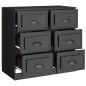vidaXL Aparador de madera contrachapada negro 70x35,5x67,5 cm vidaXL Aparador de madera contrachapada negro 70x35,5x67,5 cm