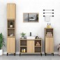 vidaXL Armario de lavabo madera contrachapada roble Sonoma 80x33x60 cm vidaXL Armario de lavabo madera contrachapada roble Sonoma 80x33x60 cm