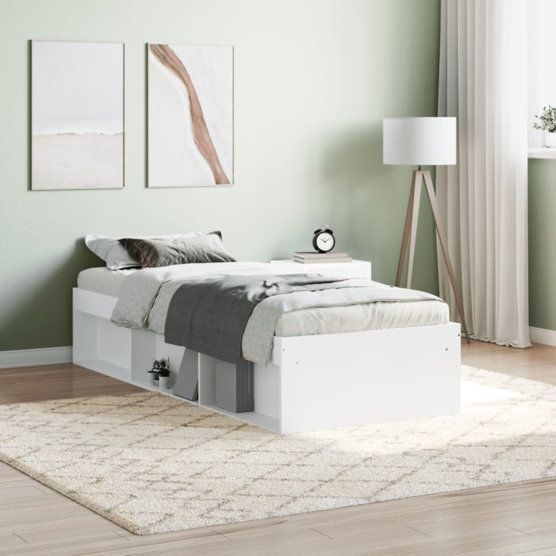 vidaXL Estructura de cama blanca 75x190 cm