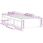 vidaXL Estructura de cama blanca 75x190 cm
