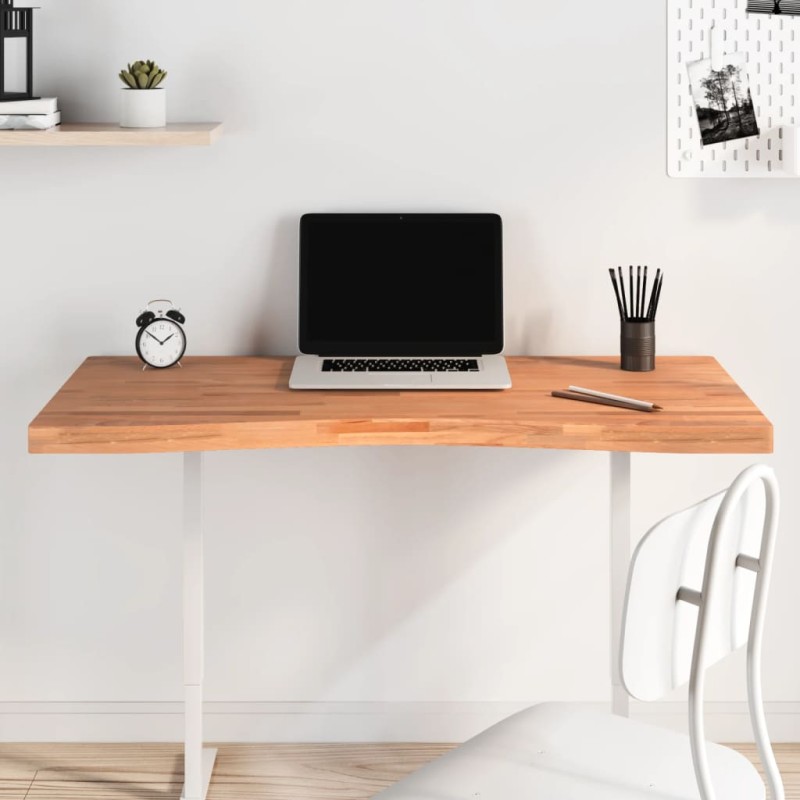 vidaXL Tablero de escritorio madera maciza de haya 110x(50-55)x4 cm vidaXL Tablero de escritorio madera maciza de haya 110x(50-55)x4 cm