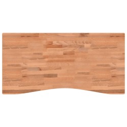 vidaXL Tablero de escritorio madera maciza de haya 110x(50-55)x4 cm