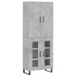 vidaXL Aparador alto madera contrachapada gris hormigón 69,5x34x180 cm vidaXL Aparador alto madera contrachapada gris hormigón 69,5x34x180 cm