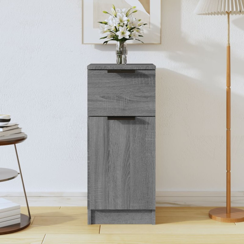 vidaXL Aparador de madera contrachapada gris Sonoma 30x30x70 cm vidaXL Aparador de madera contrachapada gris Sonoma 30x30x70 cm