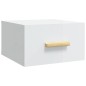 vidaXL Mesita de noche de pared blanco brillo 35x35x20 cm vidaXL Mesita de noche de pared blanco brillo 35x35x20 cm