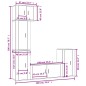 vidaXL Set de muebles de TV 5 pzas madera contrachapada gris hormigón