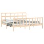 vidaXL Estructura de cama de matrimonio con cabecero madera maciza vidaXL Estructura de cama de matrimonio con cabecero madera maciza
