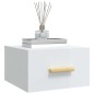 vidaXL Mesita de noche de pared blanco brillo 35x35x20 cm vidaXL Mesita de noche de pared blanco brillo 35x35x20 cm