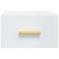 vidaXL Mesita de noche de pared blanco brillo 35x35x20 cm vidaXL Mesita de noche de pared blanco brillo 35x35x20 cm