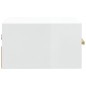 vidaXL Mesita de noche de pared blanco brillo 35x35x20 cm vidaXL Mesita de noche de pared blanco brillo 35x35x20 cm