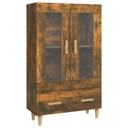 vidaXL Aparador de madera contrachapada roble ahumado 70x31x115 cm