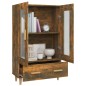 vidaXL Aparador de madera contrachapada roble ahumado 70x31x115 cm