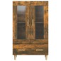 vidaXL Aparador de madera contrachapada roble ahumado 70x31x115 cm