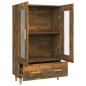vidaXL Aparador de madera contrachapada roble ahumado 70x31x115 cm