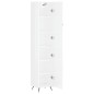 vidaXL Aparador alto madera contrachapada blanco brillo 34,5x34x180 cm vidaXL Aparador alto madera contrachapada blanco brillo 34,5x34x180 cm