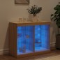 vidaXL Aparador con luces LED roble Sonoma 81x37x67 cm vidaXL Aparador con luces LED roble Sonoma 81x37x67 cm