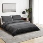 vidaXL Juego de funda nórdica algodón gris oscuro 200x200 cm