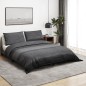 vidaXL Juego de funda nórdica algodón gris oscuro 135x200 cm vidaXL Juego de funda nórdica algodón gris oscuro 135x200 cm