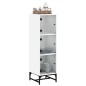 vidaXL Aparador con puertas de vidrio blanco 35x37x120 cm