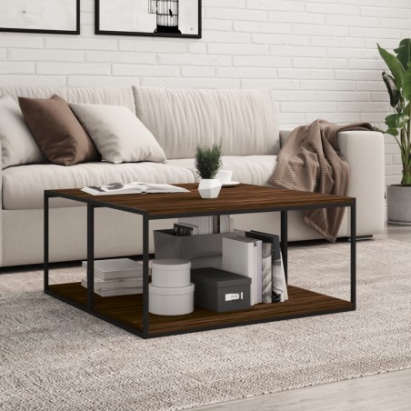 vidaXL Estantes pared 4 uds madera ingeniería marrón roble 80x40x1,5cm
