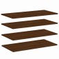 vidaXL Estantes pared 4 uds madera ingeniería marrón roble 80x40x1,5cm vidaXL Estantes pared 4 uds madera ingeniería marrón roble 80x40x1,5cm