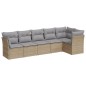 vidaXL Juego de sofás jardín con cojines 6 pzas ratán sintético beige vidaXL Juego de sofás jardín con cojines 6 pzas ratán sintético beige