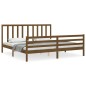 vidaXL Estructura cama y cabecero madera maciza marrón miel 200x200 cm vidaXL Estructura cama y cabecero madera maciza marrón miel 200x200 cm