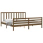 vidaXL Estructura cama y cabecero madera maciza marrón miel 200x200 cm vidaXL Estructura cama y cabecero madera maciza marrón miel 200x200 cm