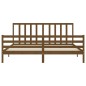 vidaXL Estructura cama y cabecero madera maciza marrón miel 200x200 cm vidaXL Estructura cama y cabecero madera maciza marrón miel 200x200 cm