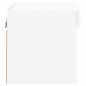vidaXL Mesita de noche de pared con luces LED blanco vidaXL Mesita de noche de pared con luces LED blanco