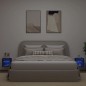 vidaXL Muebles de TV de pared con luces LED 2 uds negro 30x28,5x30 cm
