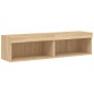 vidaXL Muebles para TV con luces LED 2 uds roble Sonoma 60x30x30 cm