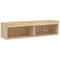 vidaXL Muebles para TV con luces LED 2 uds roble Sonoma 60x30x30 cm