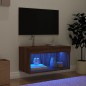 vidaXL Mueble para TV con luces LED roble marrón 60x30x30 cm vidaXL Mueble para TV con luces LED roble marrón 60x30x30 cm