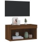 vidaXL Mueble para TV con luces LED roble marrón 60x30x30 cm vidaXL Mueble para TV con luces LED roble marrón 60x30x30 cm