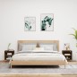 vidaXL Mesitas de noche de pared con luces LED 2 unidades roble marrón vidaXL Mesitas de noche de pared con luces LED 2 unidades roble marrón