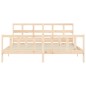 vidaXL Estructura de cama de matrimonio con cabecero madera maciza vidaXL Estructura de cama de matrimonio con cabecero madera maciza