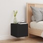 vidaXL Mueble de TV de pared con luces LED negro 30,5x35x30 cm vidaXL Mueble de TV de pared con luces LED negro 30,5x35x30 cm
