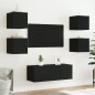 vidaXL Mueble de TV de pared con luces LED negro 30,5x35x30 cm vidaXL Mueble de TV de pared con luces LED negro 30,5x35x30 cm