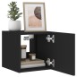 vidaXL Mueble de TV de pared con luces LED negro 30,5x35x30 cm vidaXL Mueble de TV de pared con luces LED negro 30,5x35x30 cm