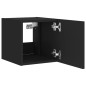 vidaXL Mueble de TV de pared con luces LED negro 30,5x35x30 cm vidaXL Mueble de TV de pared con luces LED negro 30,5x35x30 cm